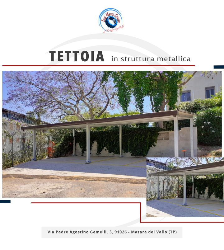 ➡ Realizzazioni 👨‍🔧⠀

#Tettoia in #struttura #metallica ➡ per Aeronautica Bocca