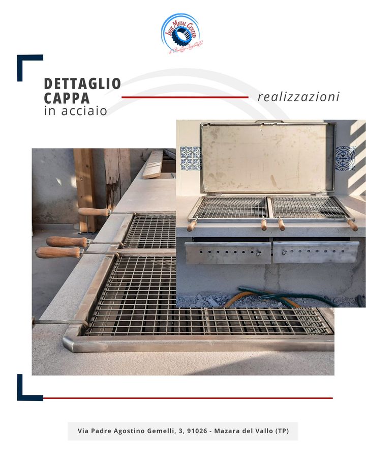 ➡ Realizzazioni 👨‍🔧⠀
 
👉 Dettaglio cappa in acciaio inox 🍳👩‍🍳

Inox